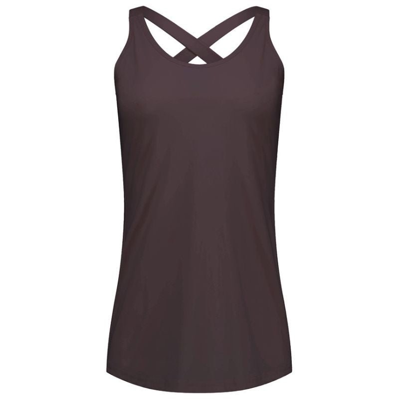 Espresso crossed travel top Cloud - Capuchon Fashion