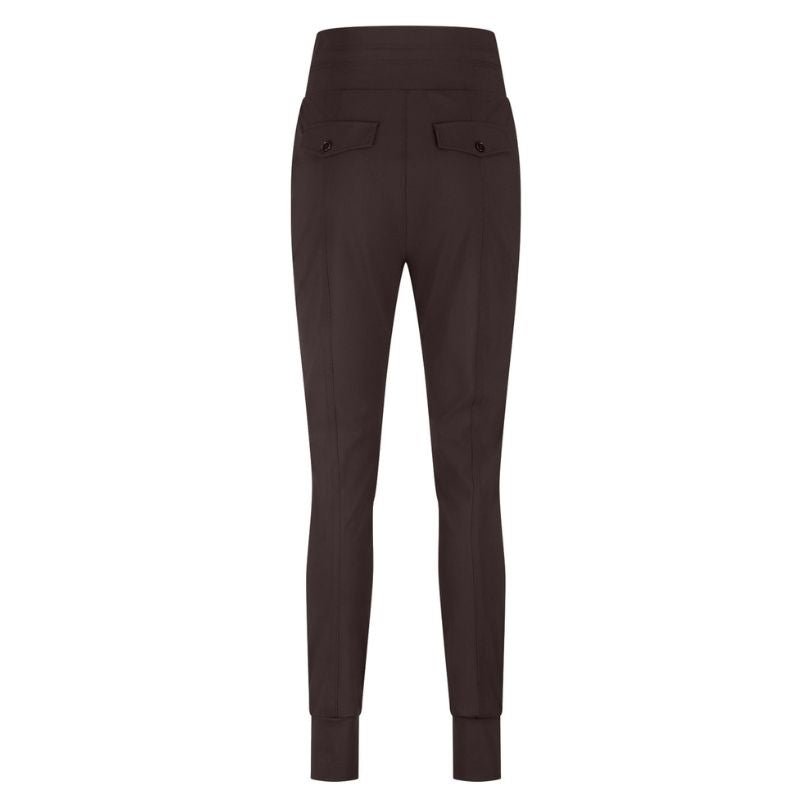 Espresso slim fit travel broek Franka - Capuchon Fashion