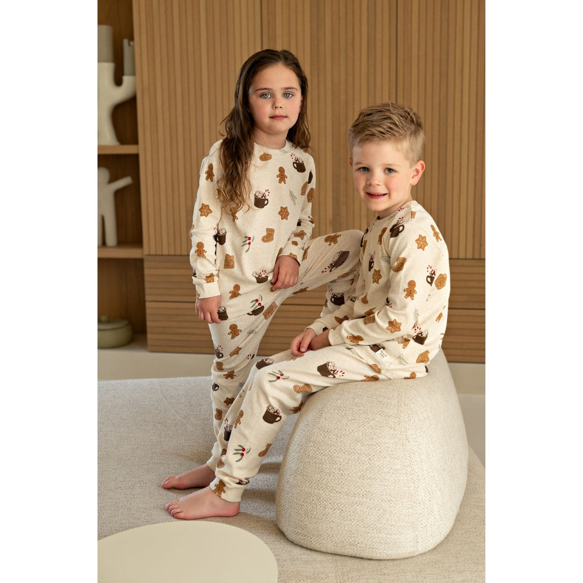 Offwhite Melange premium pyjama Cosy Cookie