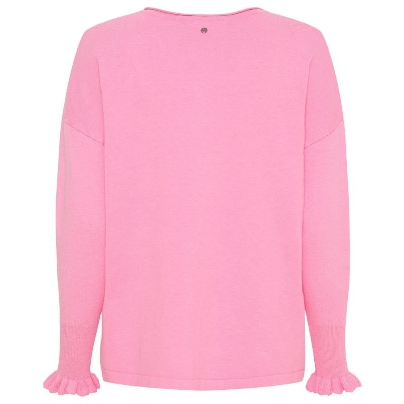 Felroze ruffle pullover Frigga Smock - Capuchon Fashion