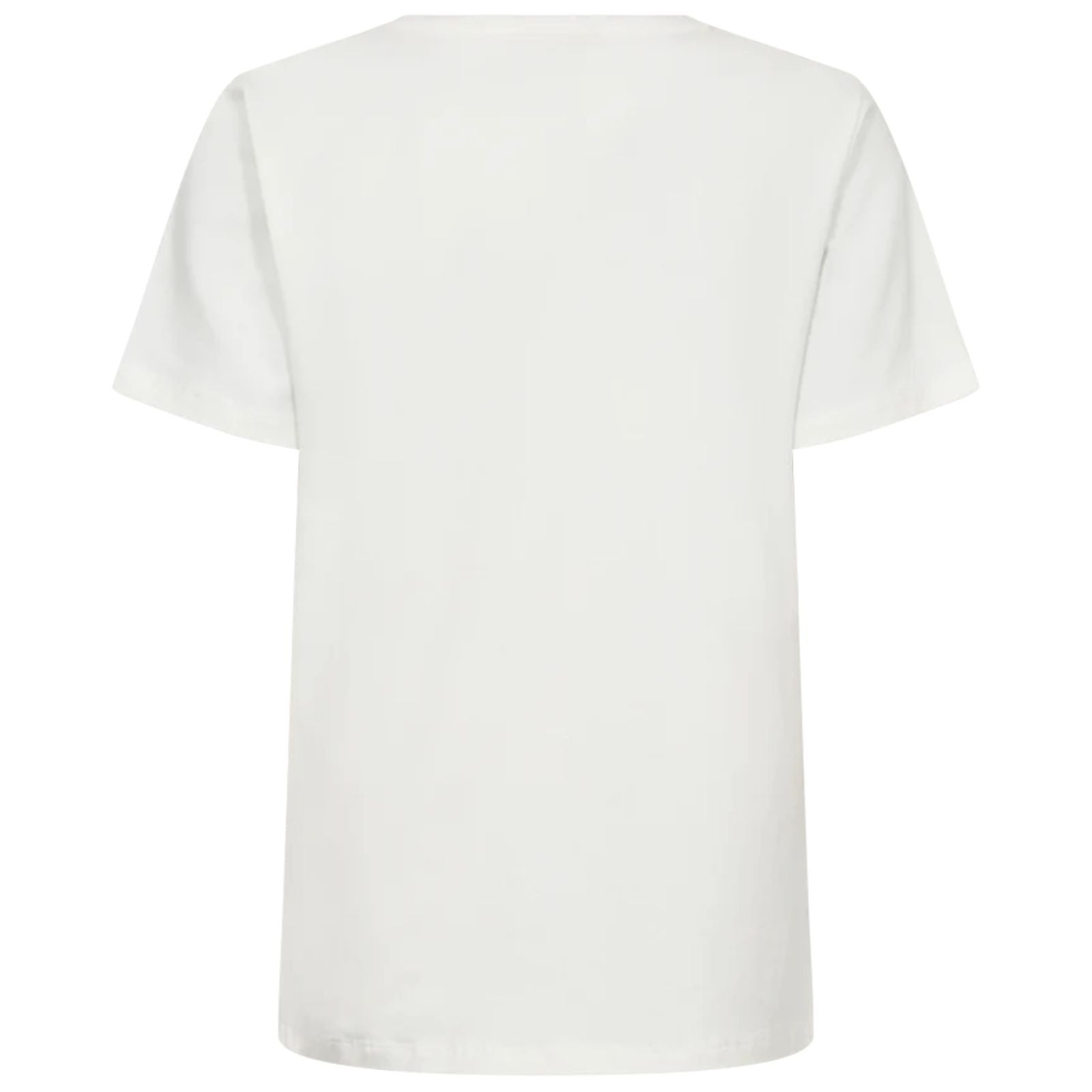 Offwhite met true red geprint t-shirt Fenjal