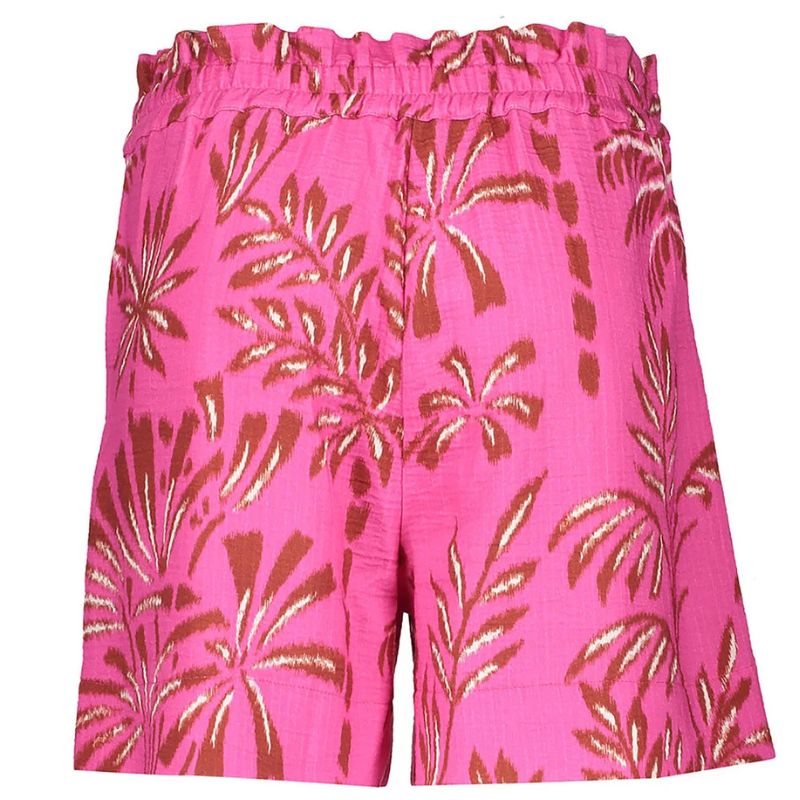 Fuchsia geprinte short 51411 - Capuchon Fashion