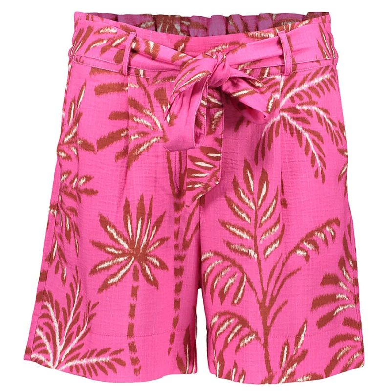 Fuchsia geprinte short 51411 - Capuchon Fashion