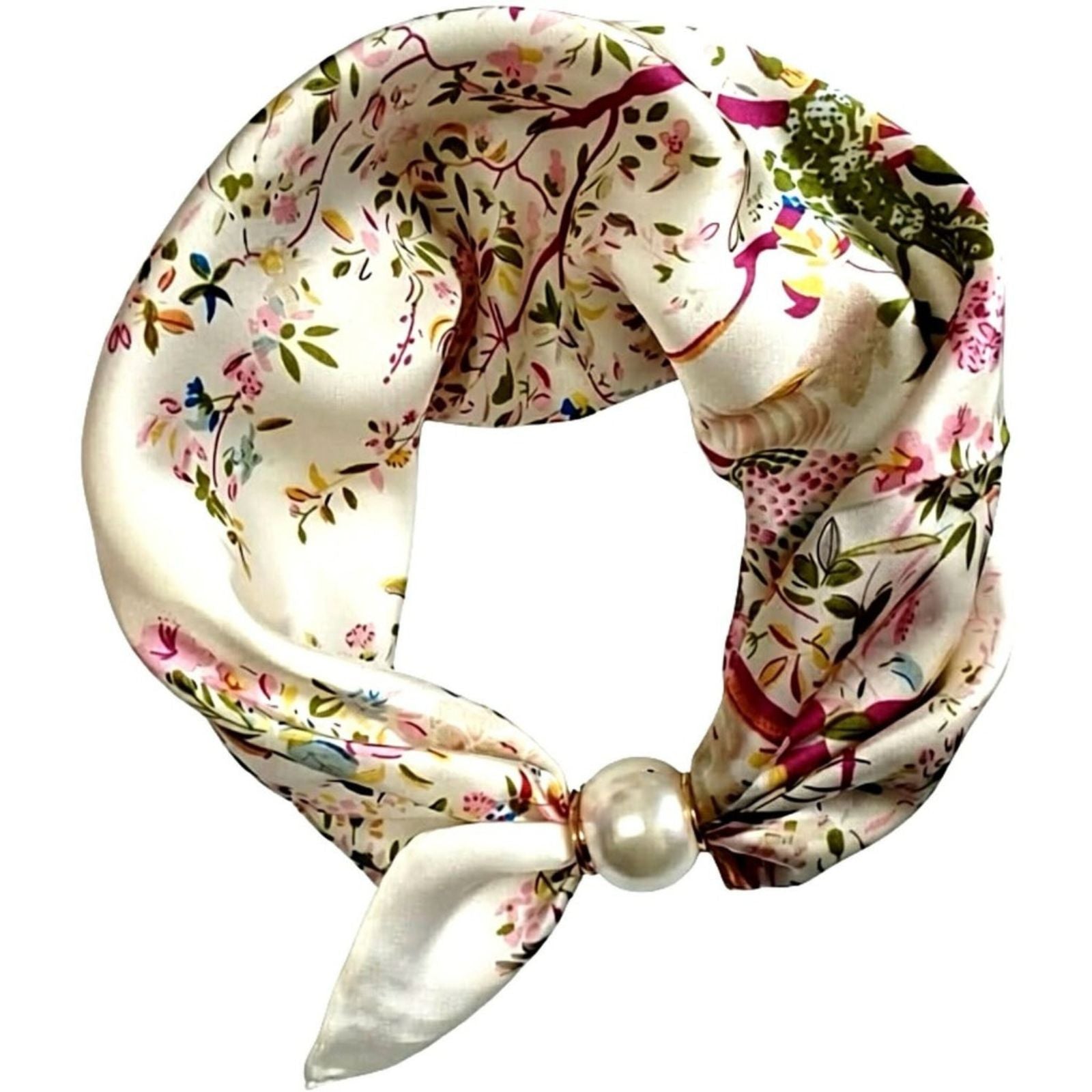 Garden met multicolor parel sjaaltje Chloe - Capuchon Fashion