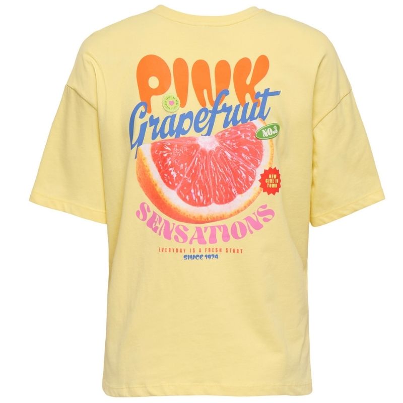 Geel regular fit t-shirt Bolette - Capuchon Fashion
