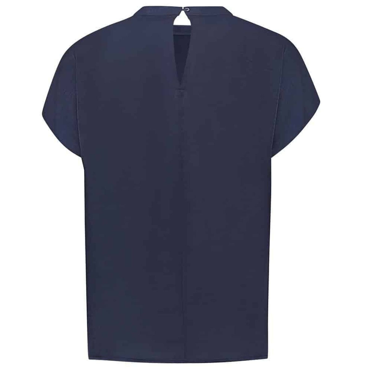 Donkerblauwe satijnen top 63943