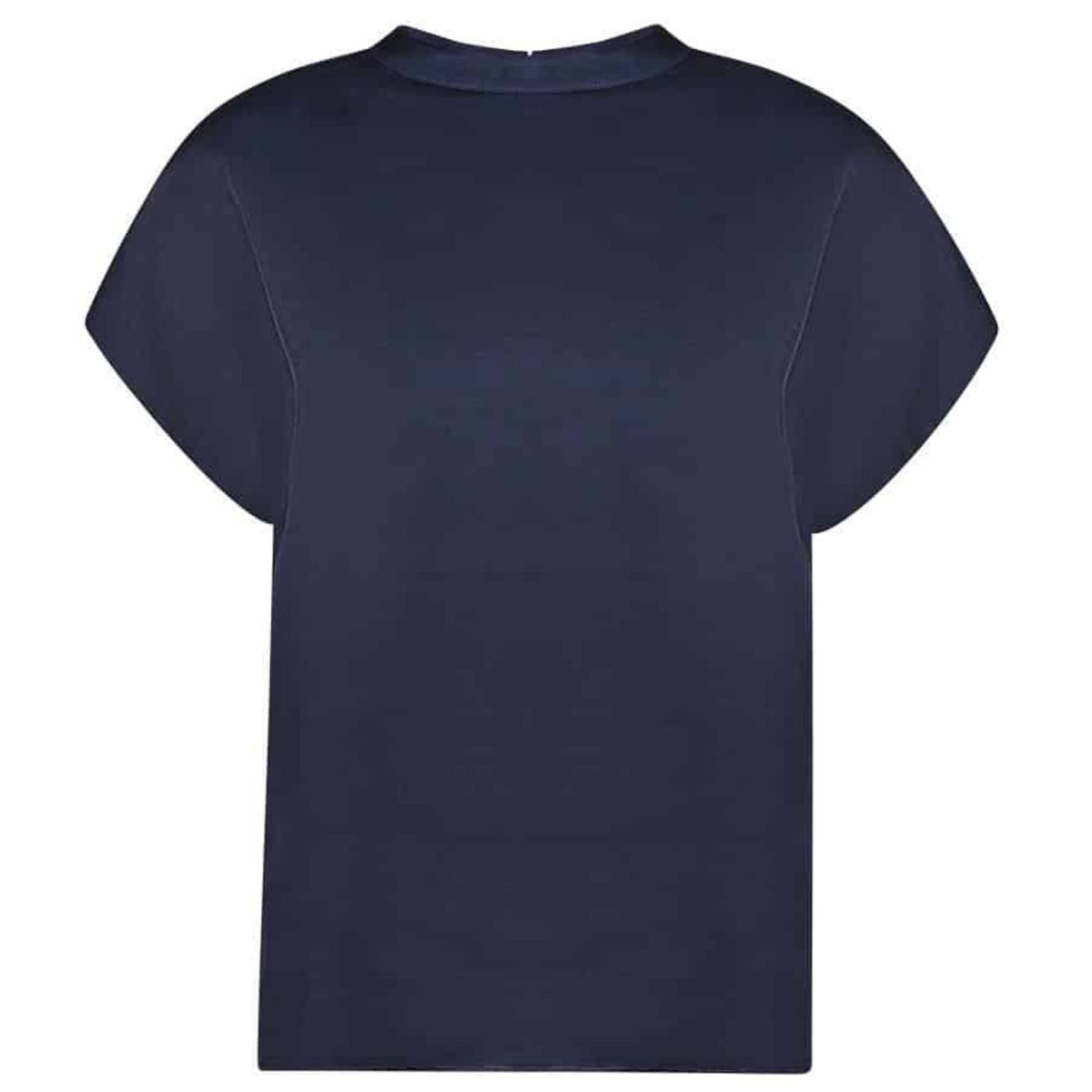 Donkerblauwe satijnen top 63943