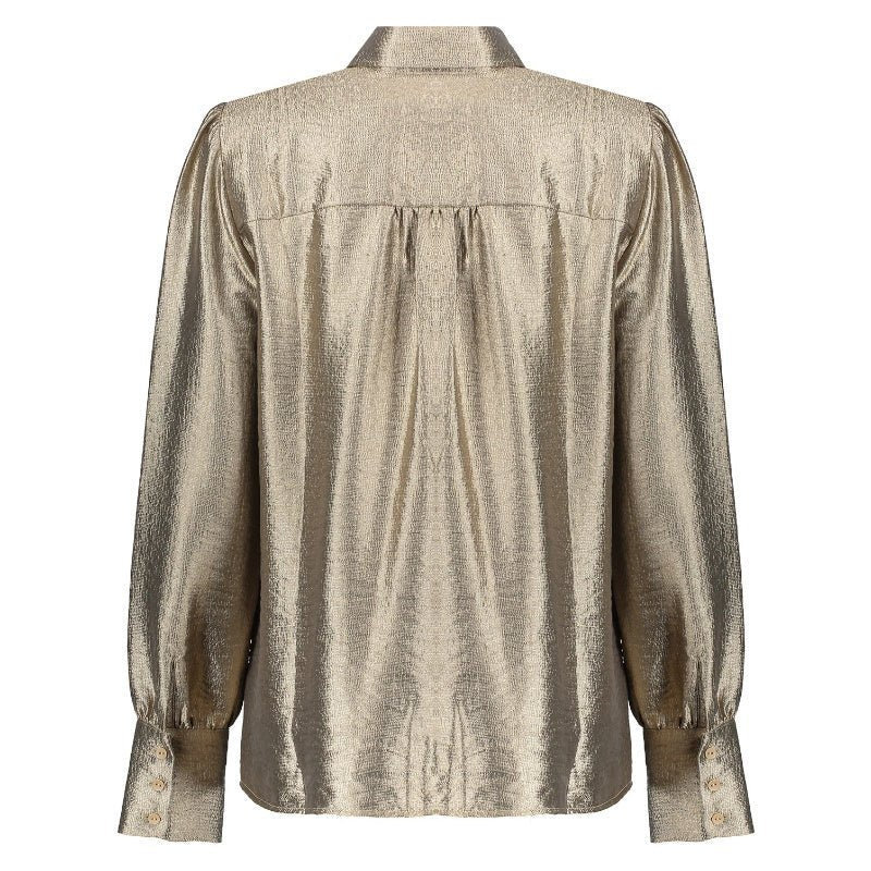 Gouden blouse 43850 - Capuchon Fashion