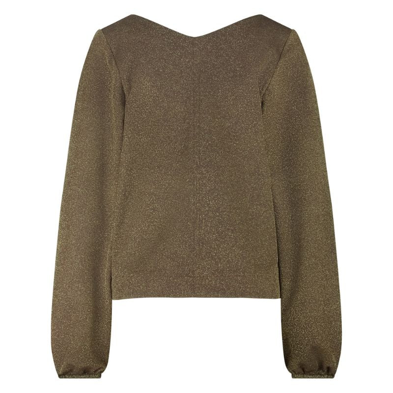 Gouden glitter top Claudina sparkle - Capuchon Fashion