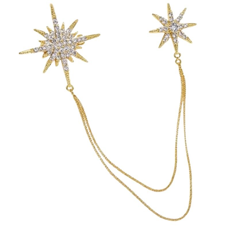 Gouden sterretjes broche Stars - Capuchon Fashion