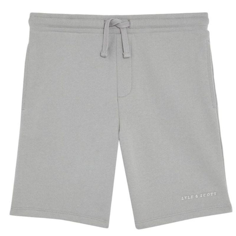 Grey Mirage Script Embroidered sweat short - Capuchon Fashion