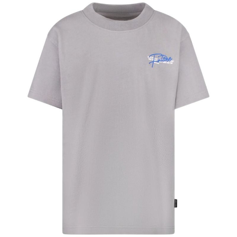 Grijs backprint t-shirt Feturo - Capuchon Fashion