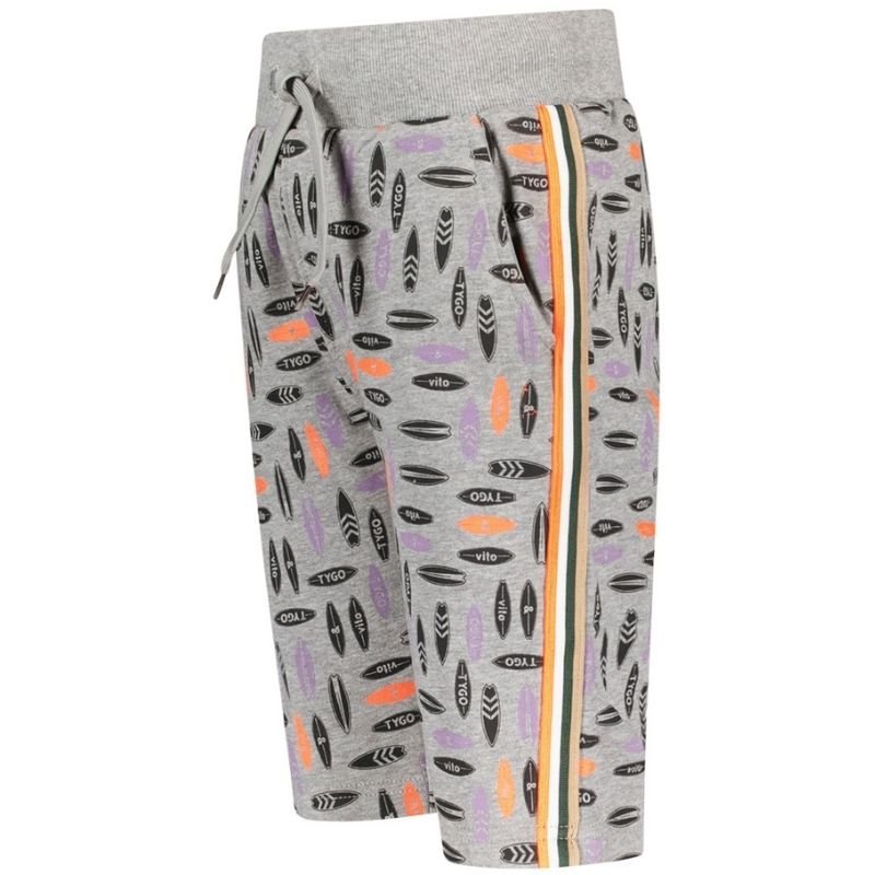 Grijs geprinte sweatshort Thomas - Capuchon Fashion