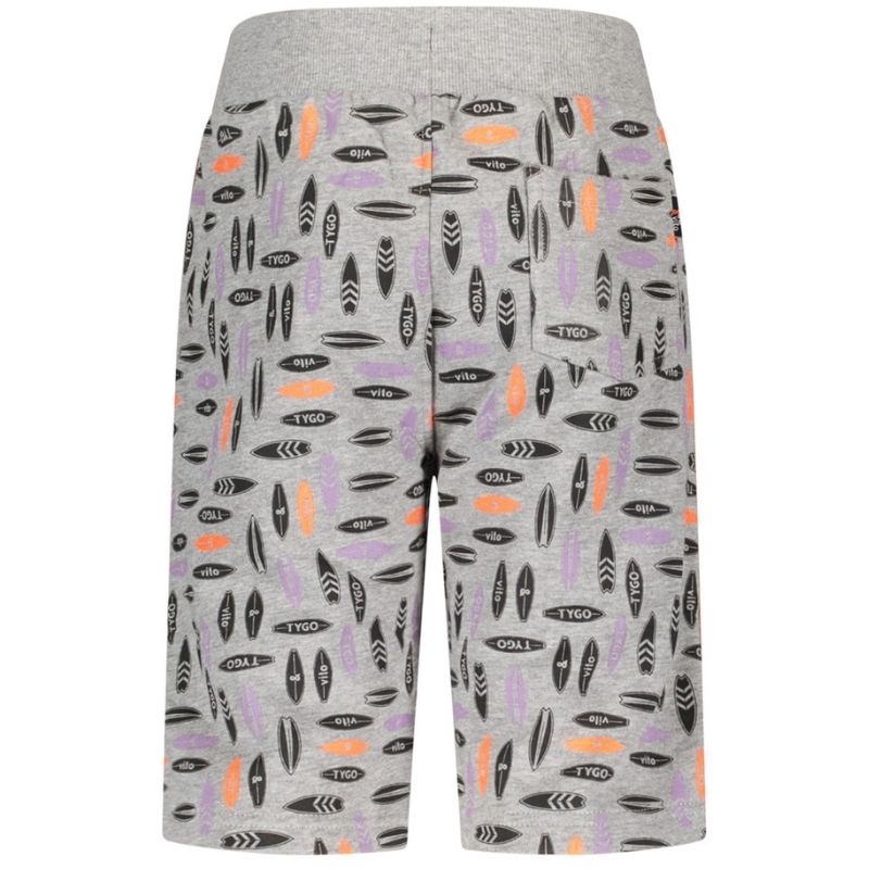 Grijs geprinte sweatshort Thomas - Capuchon Fashion