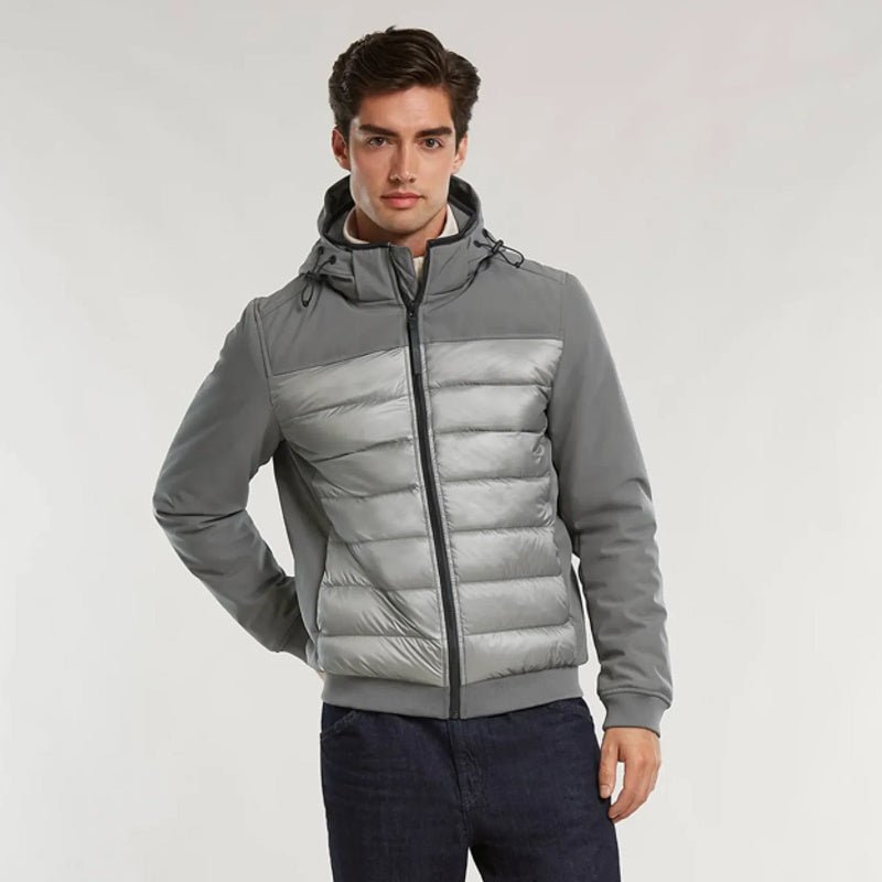 Grijze jacket London - Capuchon Fashion