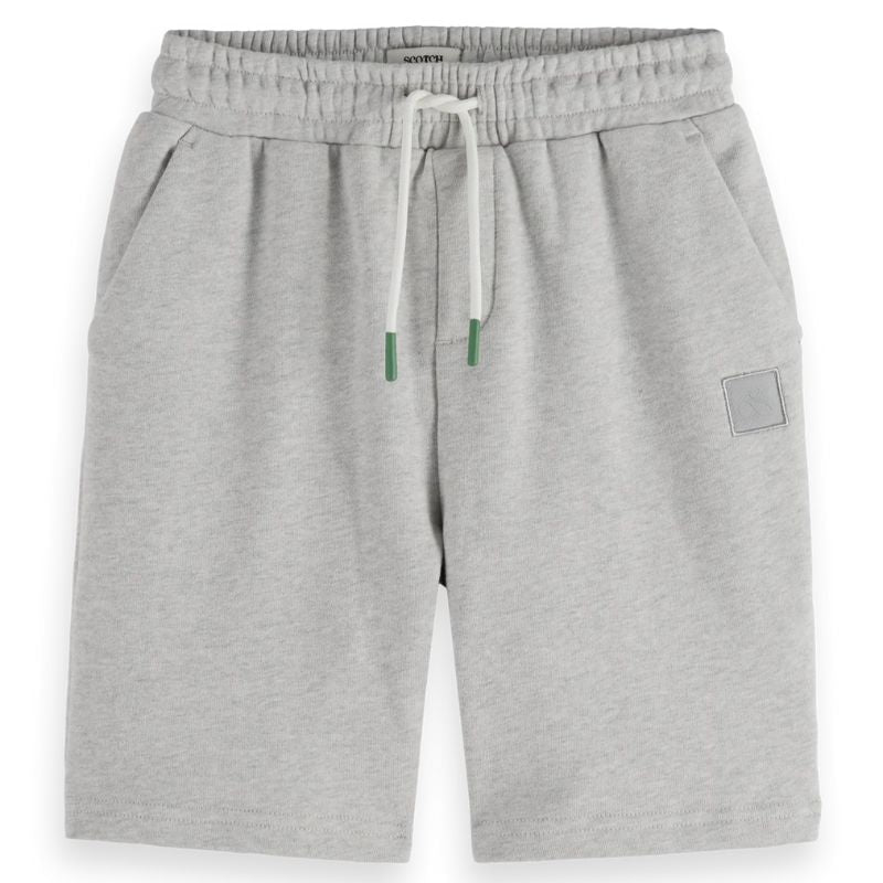Grijze logo badge sweatshort - Capuchon Fashion