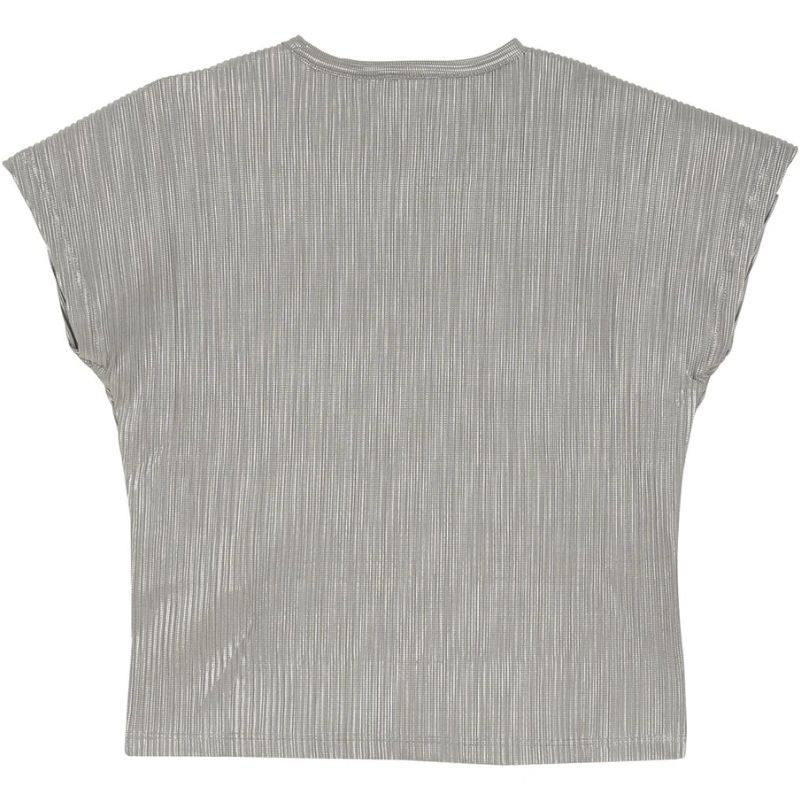 Grijze top Metallic - Capuchon Fashion