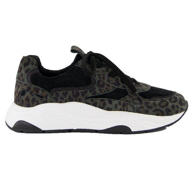 Groen geprinte sneaker Capri - Capuchon Fashion