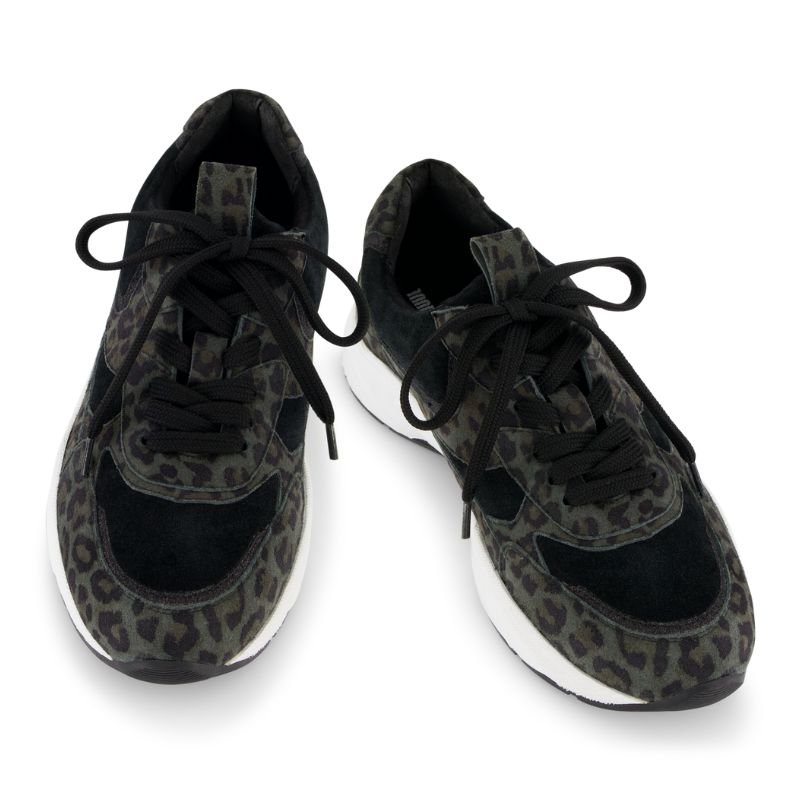 Groen geprinte sneaker Capri - Capuchon Fashion