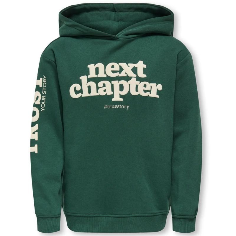 Groen geprinte tekst hoodie Diana - Capuchon Fashion