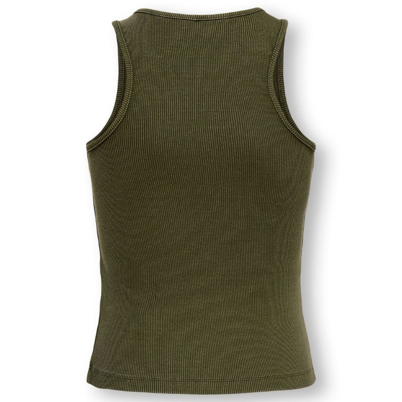 Groen geprinte washed tanktop Jilly - Capuchon Fashion