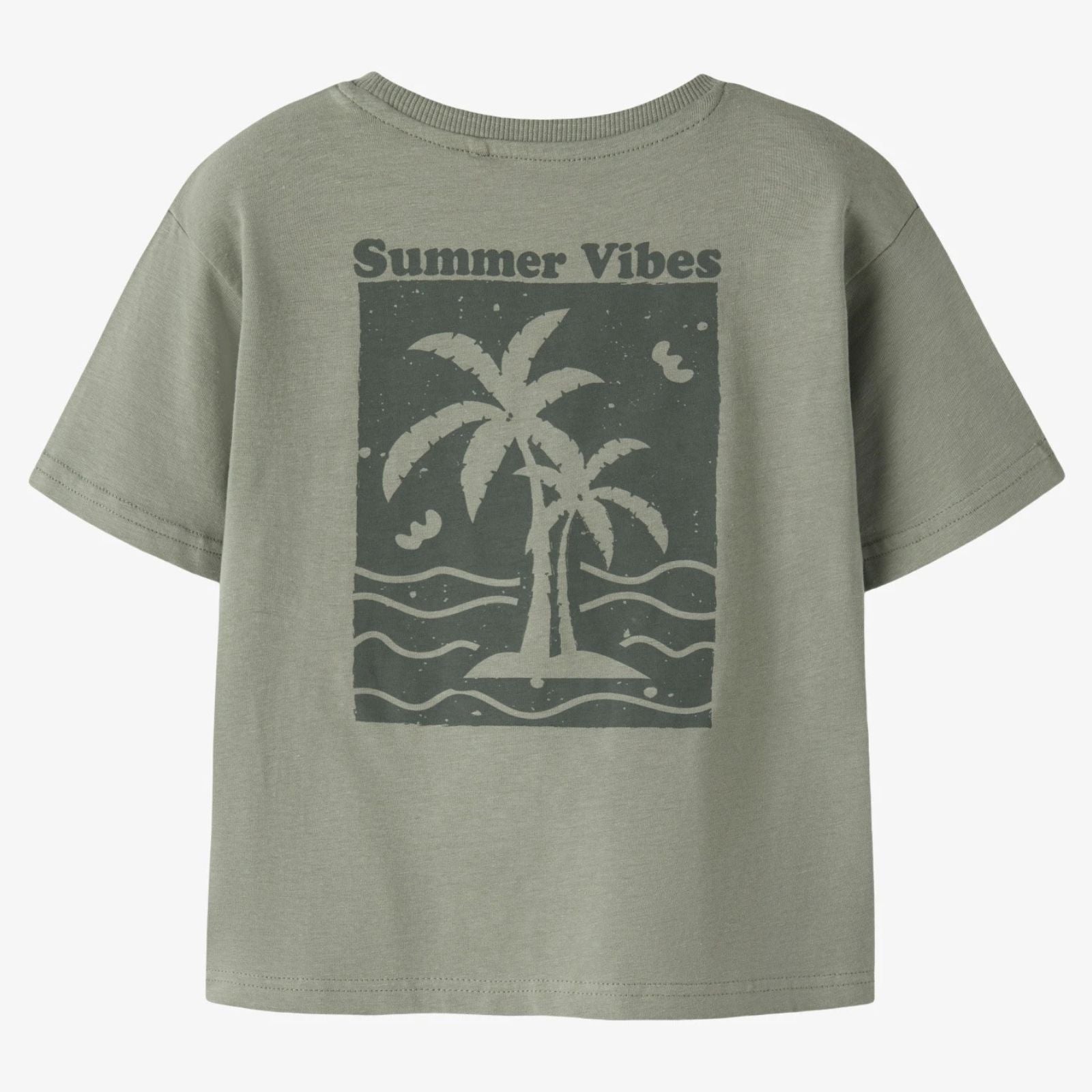 Groen regular fit t-shirt Flom - Capuchon Fashion