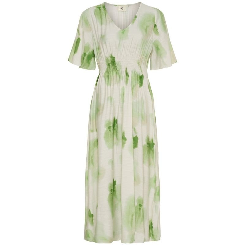 Groen viscose geprinte jurk Ane Stretch - Capuchon Fashion