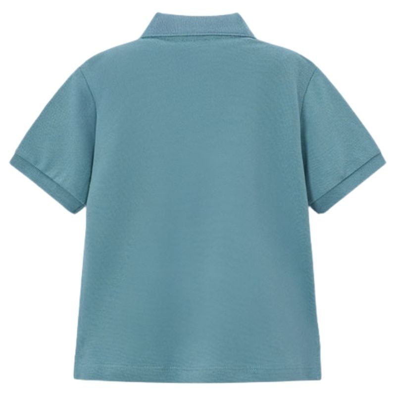 Groenblauwe basic korte mouw polo 150 - Capuchon Fashion