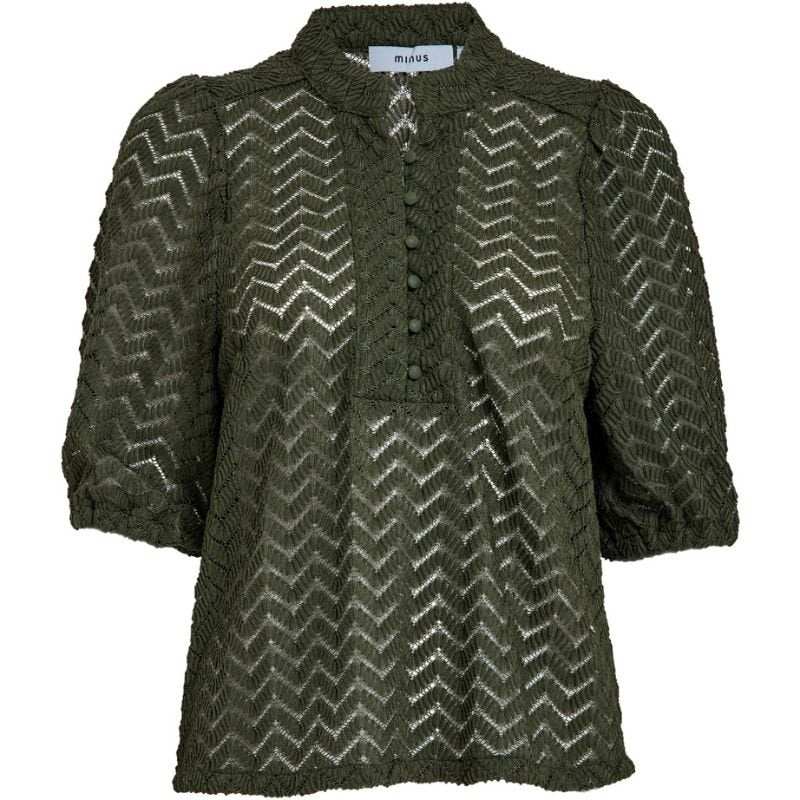 Groene blouse Jeva - Capuchon Fashion