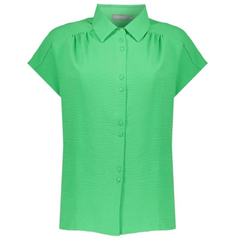 Groene crinckle blouse 53145 - Capuchon Fashion