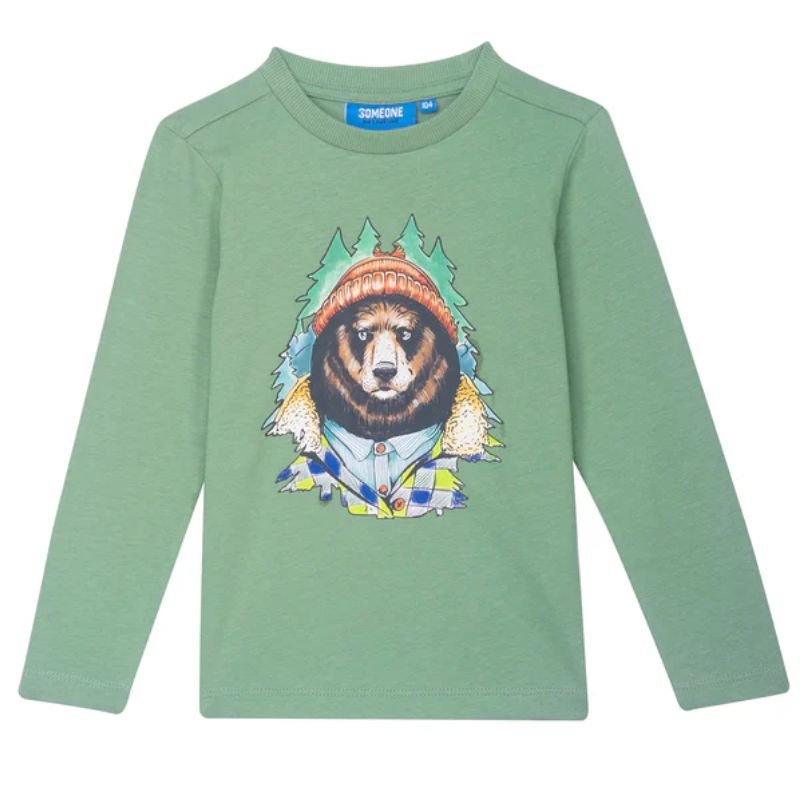 Groene longsleeve Rocky - Capuchon Fashion