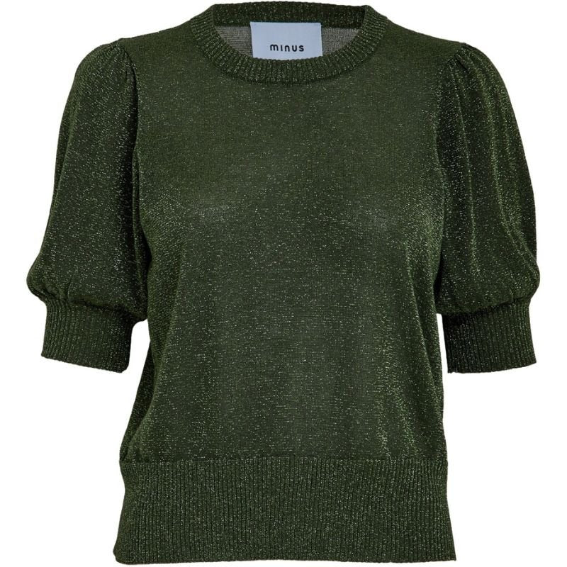 Groene metallic pullover Liva Puff - Capuchon Fashion