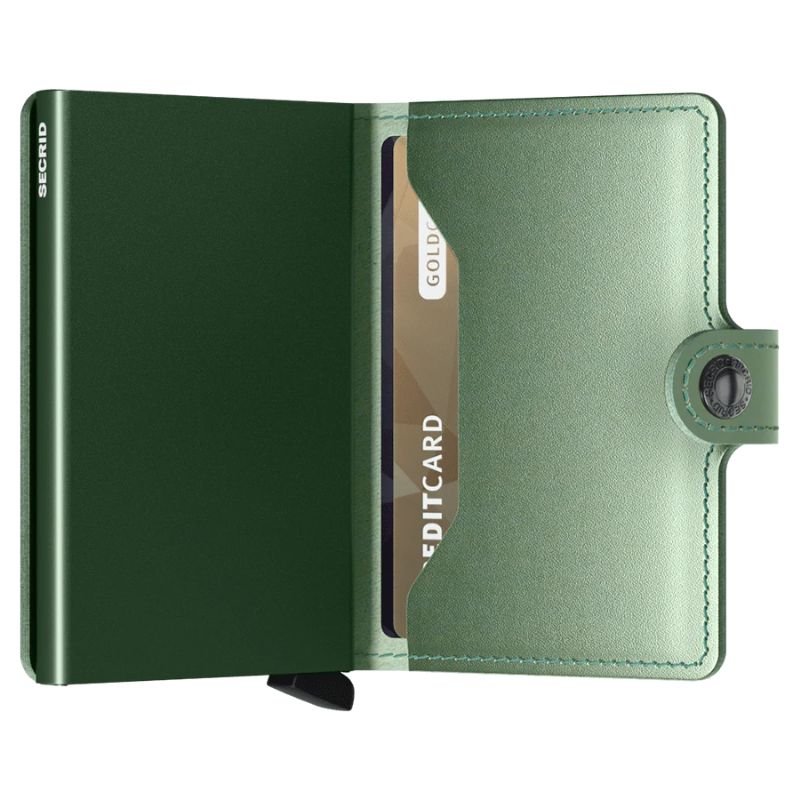 Groene miniwallet Metallic - Capuchon Fashion