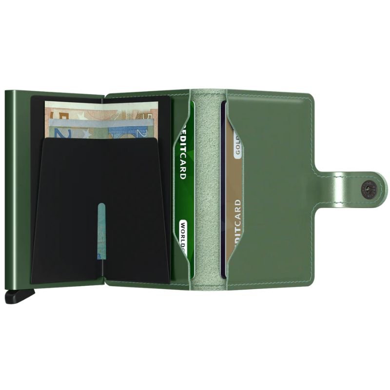 Groene miniwallet Metallic - Capuchon Fashion