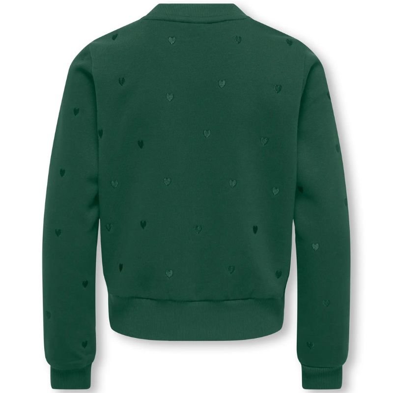 Groene o - hals sweater Atika heart - Capuchon Fashion