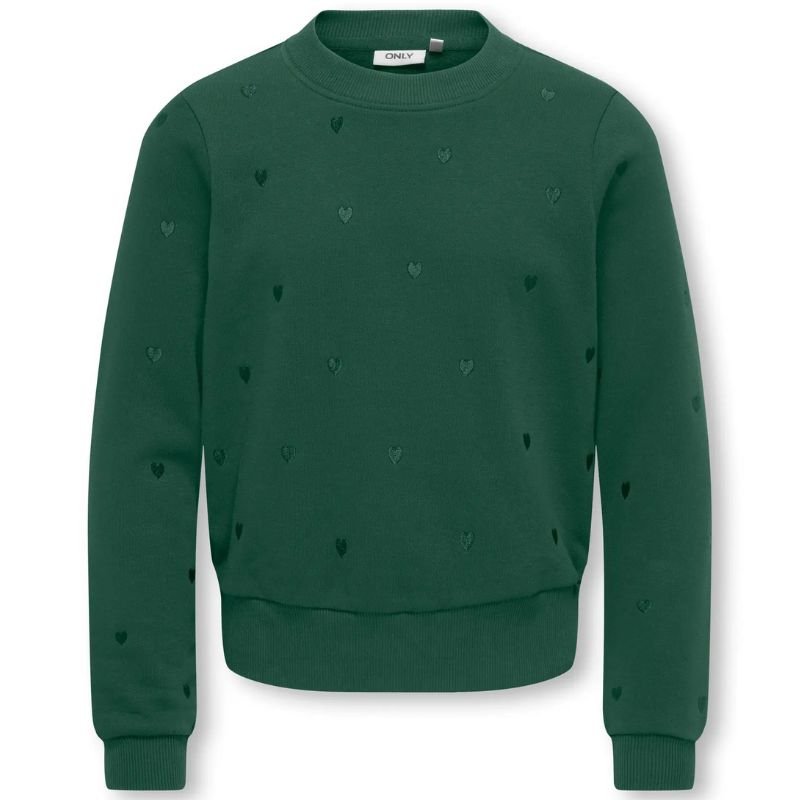 Groene o - hals sweater Atika heart - Capuchon Fashion