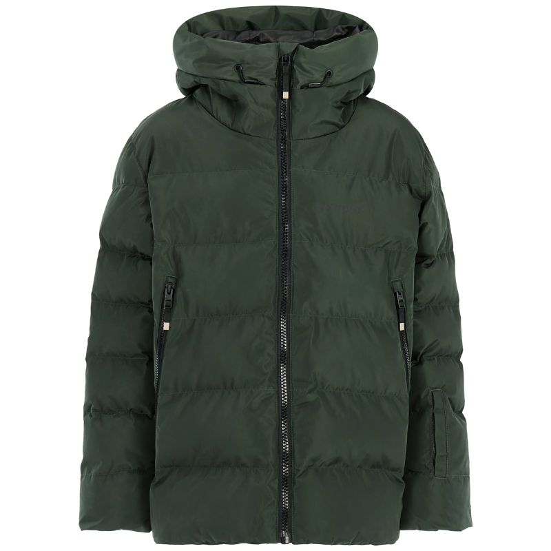Groene puffer snowjacket Dillon - Capuchon Fashion
