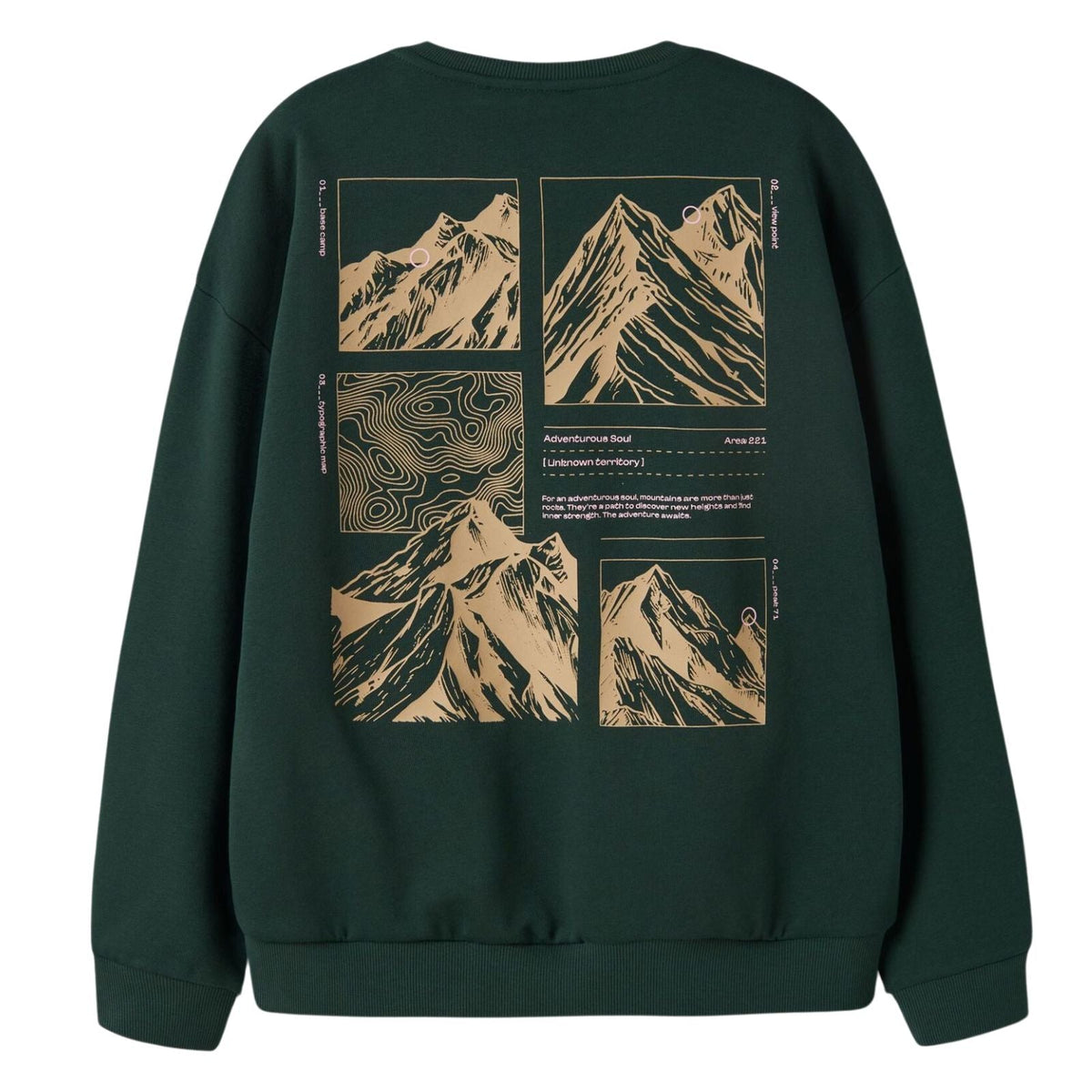 Groene relaxed fit sweater Ofranz - Capuchon Fashion