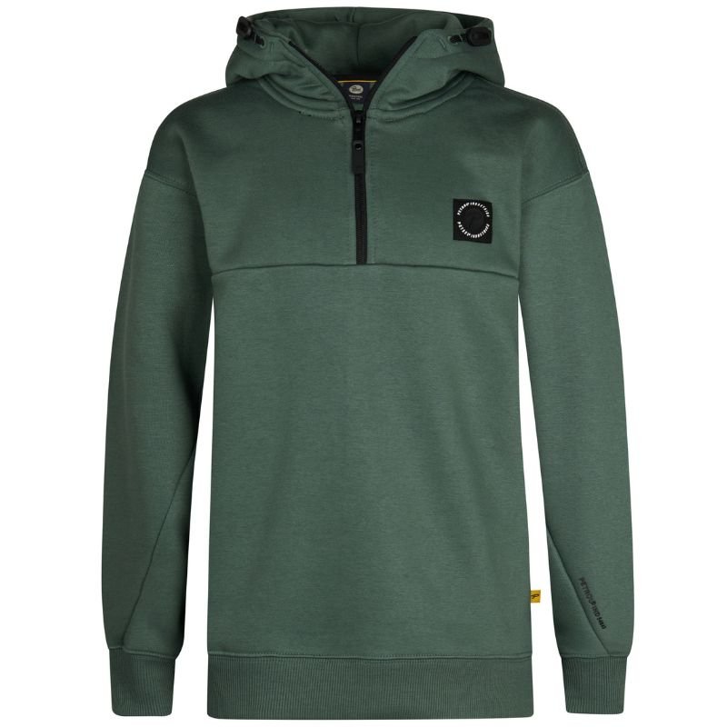 Groene zip hooded sweater SWH339 - Capuchon Fashion