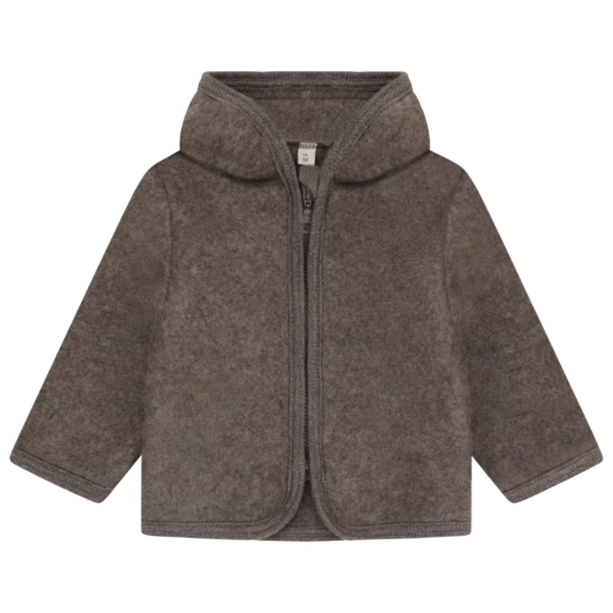 Brown Melange jacket Ears Wool Fleece