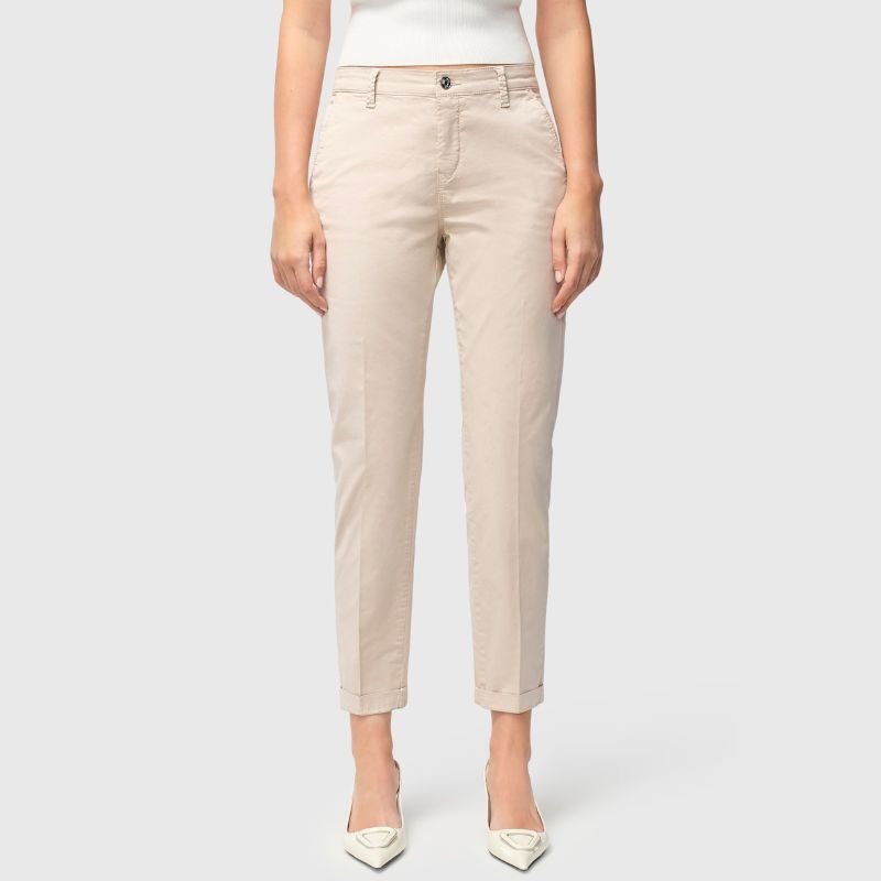 Ivory leo chino Turn Up - Capuchon Fashion