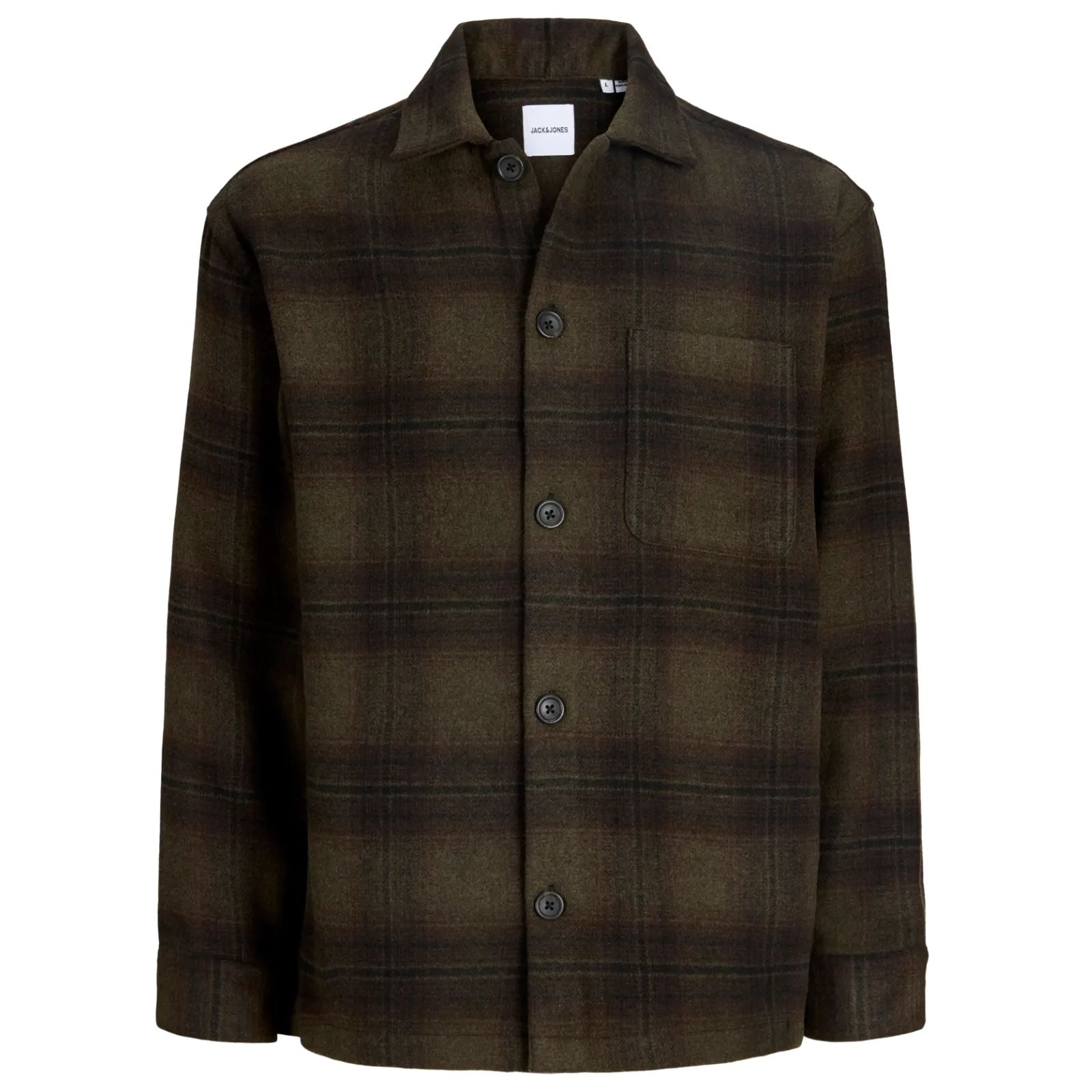 Olijfgroen checkprint overshirt Soho Ollie