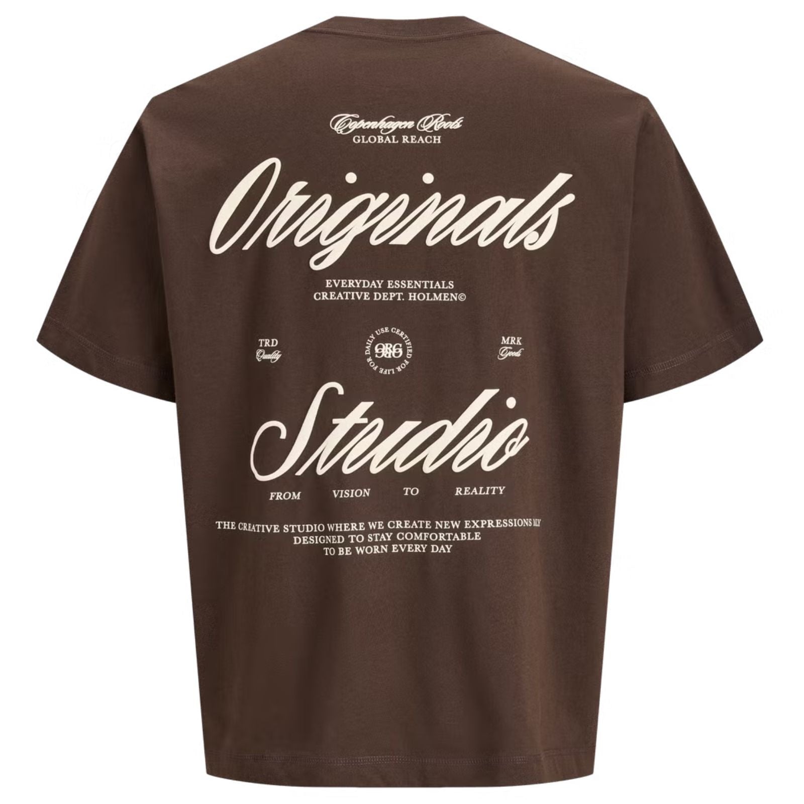 Bruin crew neck t-shirt Norrebro Typo