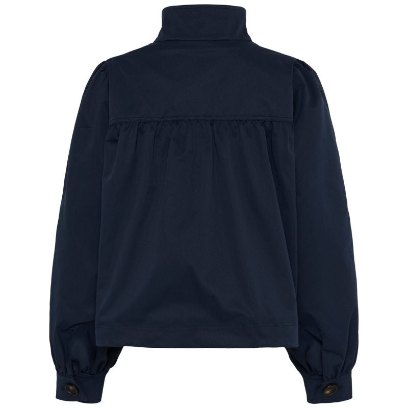 Donkerblauw cropped short jacket Olina