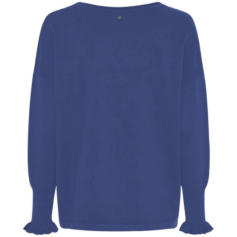 Jeansblauwe pullover Frigga Smock - Capuchon Fashion