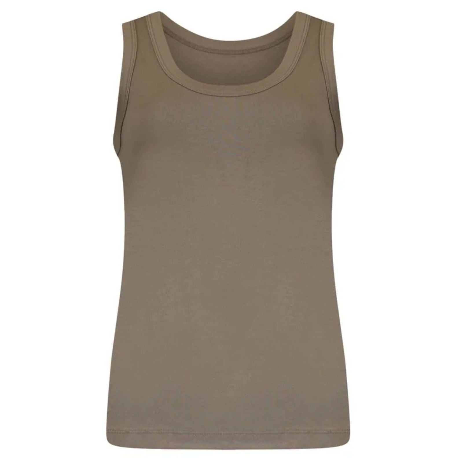 Khakigroene effen basic top 613169 - Capuchon Fashion