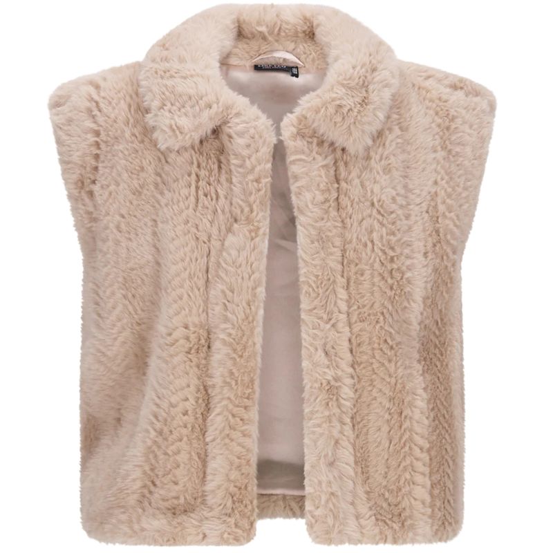 Kit fur beige bodywarmer Dorley - Capuchon Fashion