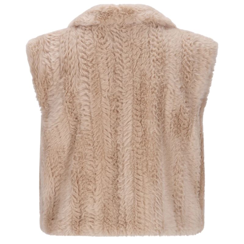 Kit fur beige bodywarmer Dorley - Capuchon Fashion