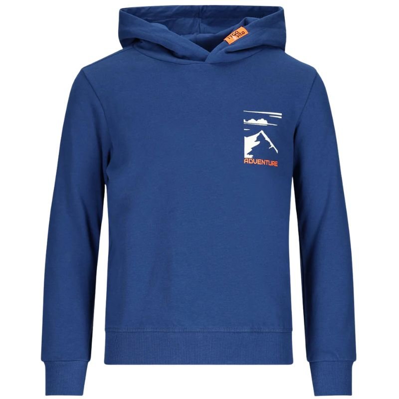 Kobaltblauw geprinte hoodie Huxley - Capuchon Fashion