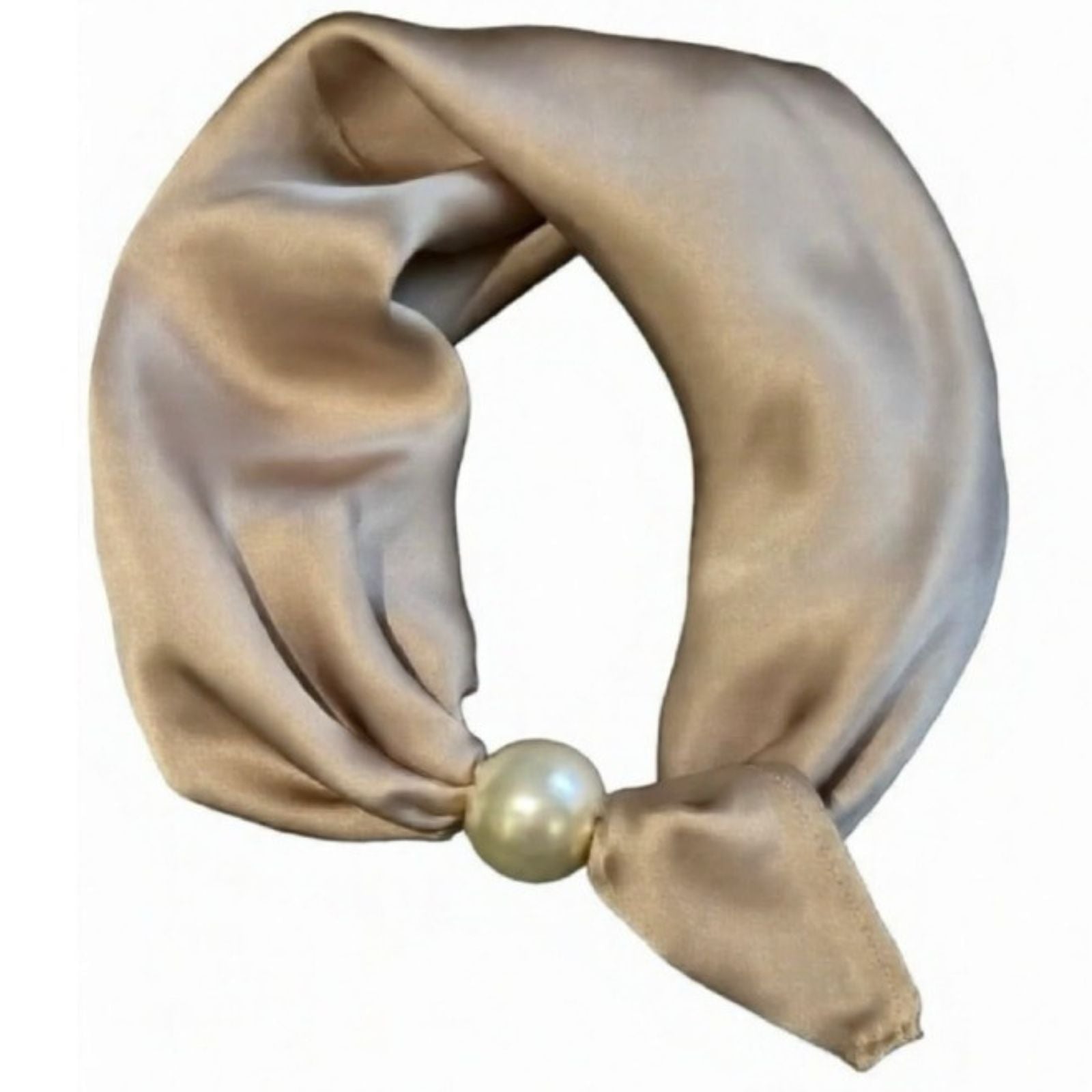 Latte effen parel sjaaltje Chloe - Capuchon Fashion